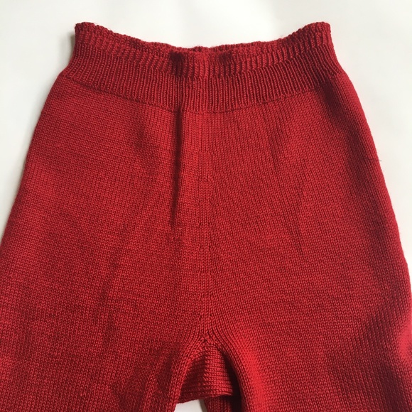 Handmade Sweater Pants jogger style Size M Knit has a little stretch High Waist - Picture 4 of 7